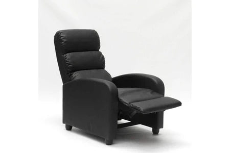 Fauteuil relax inclinable avec repose-pieds en similicuir alice