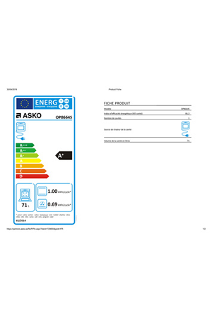 Four ASKO OP8664A