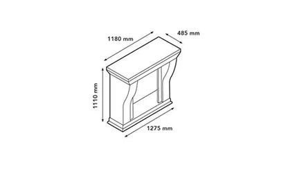 Cheminée Électrique Xaralyn Louis Trivero70 Avec Insert À Effet De Flamme Led 800W, Blanc