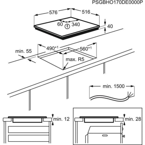 Table vitrocéramique AEG HK654850XB