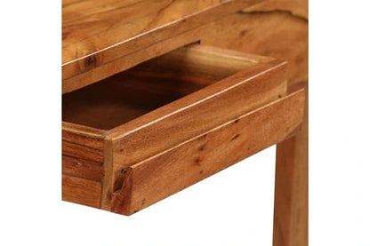 bureau avec tiroirs - bois massif - 88 x 50 x 90 cm - avec 3 tiroirs et 1 compartiment