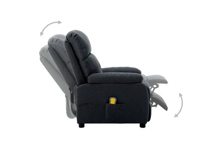 Fauteuil de massage gris foncé tissu