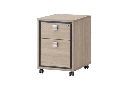 Lydia - bureau 200cm + extension + caisson h64cm + 4 meubles de rangements