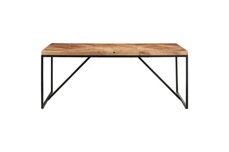 GENERIQUE Table à dîner - table de salle à manger - 180x90x76 cm - bois massif d'acacia et de manguier