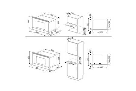 Micro- ondes + Gril SMEG MP322X1