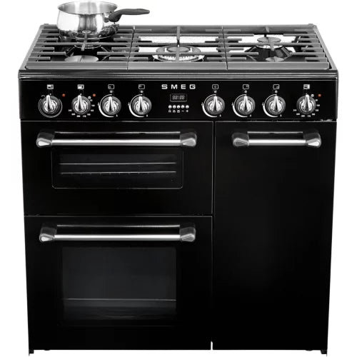 Piano de cuisson mixte SMEG BU93BL Noir