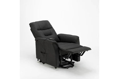 Fauteuil électrique inclinable en tissu avec roues et releveur marie