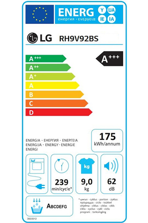 Sèche-linge LG RH9V92BS