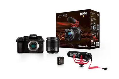 Appareil Photo Hybride Panasonic Pack Lumix G90 Noir + G Vario 12-60Mm F/3,5-5,6 + Micro Rode Videomic Go