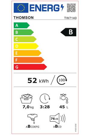 Lave-Linge Hublot Thomson Tw7140
