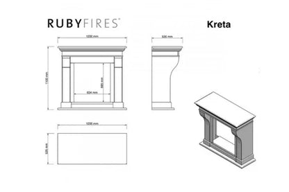 Cheminée Électrique Xaralyn Kreta Albany 1500W Blanc