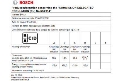 Plaque induction BOSCH PVW831FC5E