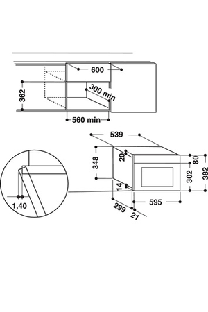 Micro- Ondes + Gril Indesit Mwi5213ix