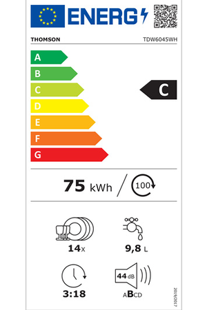 Lave-vaisselle THOMSON TDW6045WH