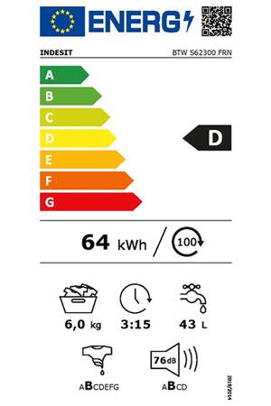 Lave-Linge Top Indesit Btws62300frn