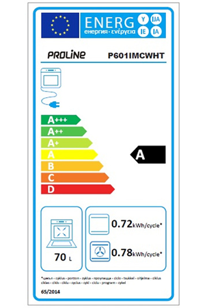 Cuisinière induction PROLINE P601IMCWHT BLANC