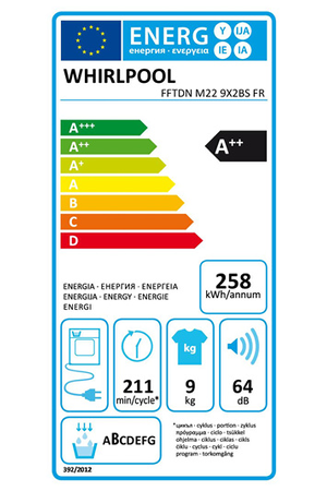 Sèche-linge WHIRLPOOL FFTDNM229X2BSFR