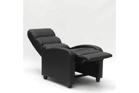 Fauteuil relax inclinable avec repose-pieds en similicuir alice