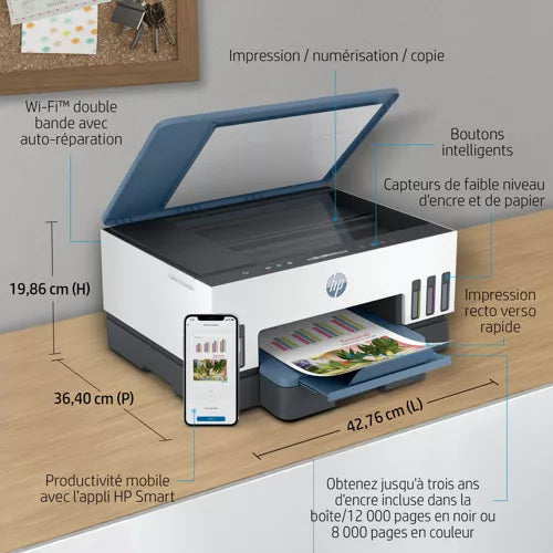 Imprimante jet d'encre HP Smart Tank Plus 7006