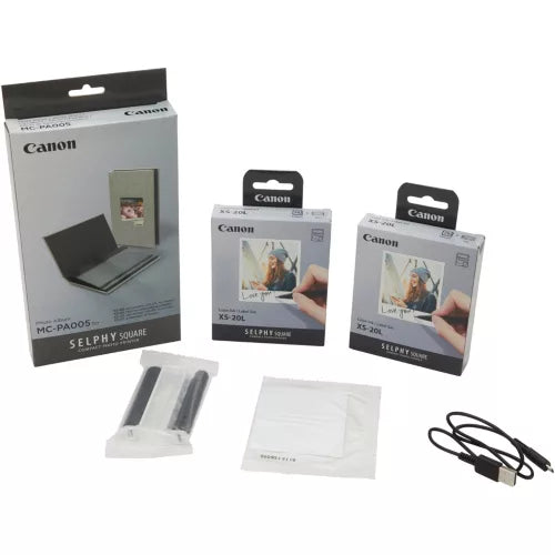 Imprimante photo portable CANON Kit Selphy Square QX10 blanc+40f + album