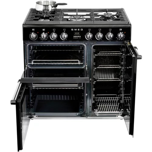 Piano de cuisson mixte SMEG BU93BL Noir