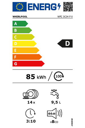 Lave-vaisselle WHIRLPOOL WFC3C34PX