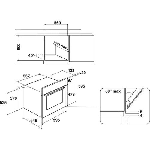 Four encastrable HOTPOINT FA2844PIX