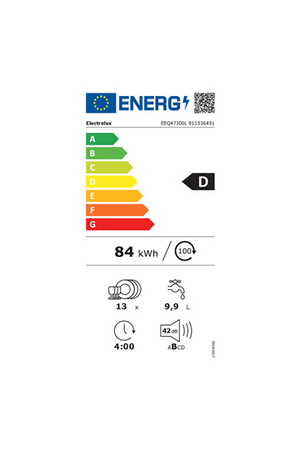 Lave-Vaisselle Electrolux Encastrable - Eeq47300l 60cm