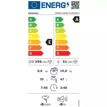 Lave linge séchant hublot ELECTROLUX EW8W2168WA