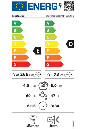 Lave-Linge Séchant Electrolux Ew7w3816bi