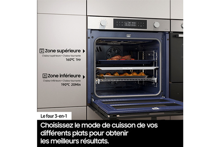 Four SAMSUNG NV7B5755SAK - FOUR DUAL COOK FLEX - MULTIFONCTIONS