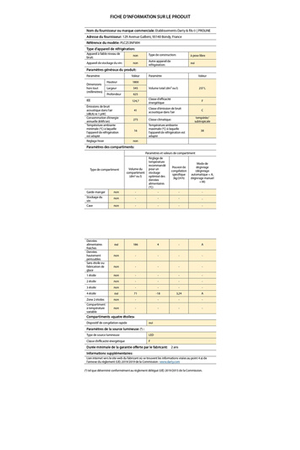 Refrigerateur Congelateur En Bas Proline Plc253nfwh