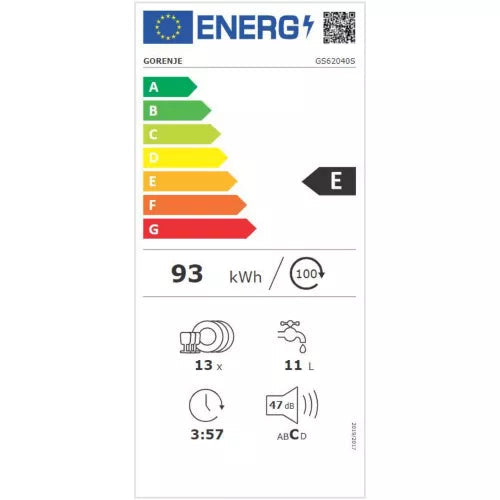 Lave vaisselle 60 cm GORENJE GS62040S