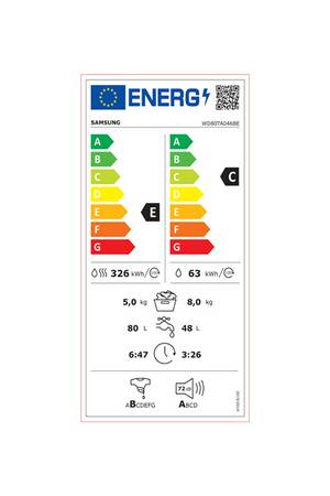 Lave-Linge Séchant Samsung Wd80ta046be