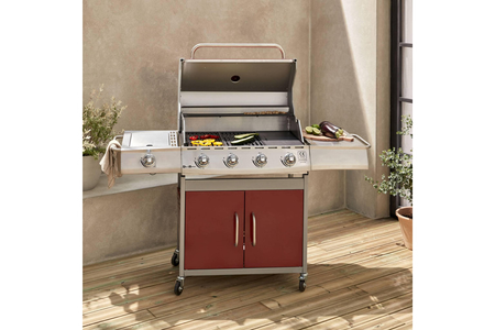 Barbecue Alice's Garden Barbecue Gaz Inox 17Kw - Richelieu Rouge