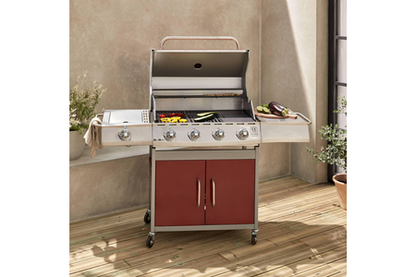 Barbecue Alice's Garden Barbecue Gaz Inox 17Kw - Richelieu Rouge