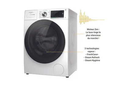 Lave-linge hublot WHIRLPOOL W6XW845WRFR SILENCE