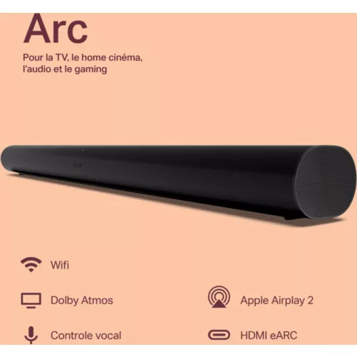 Barre de son SONOS Arc Noir