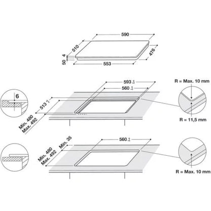 Table induction WHIRLPOOL WLS7260NE