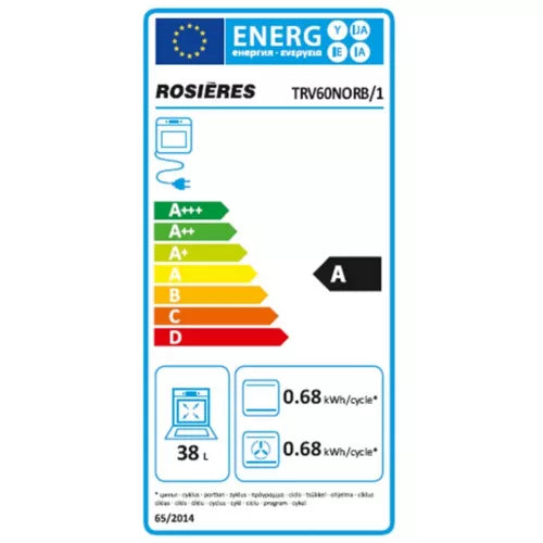 Lave vaisselle cuisson ROSIERES TRV60NORB/1 TRIO Vitro W