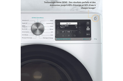 Lave-linge hublot WHIRLPOOL W6XW845WRFR SILENCE