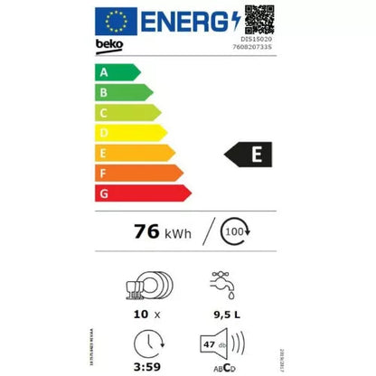 Lave vaisselle encastrable BEKO DIS15020