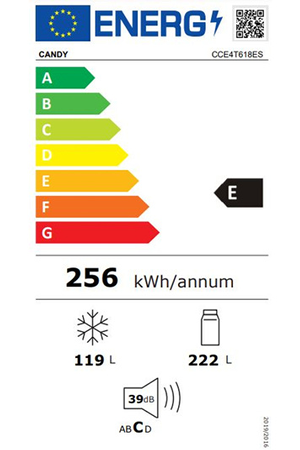Refrigerateur Congelateur En Bas Candy Cce4t618es