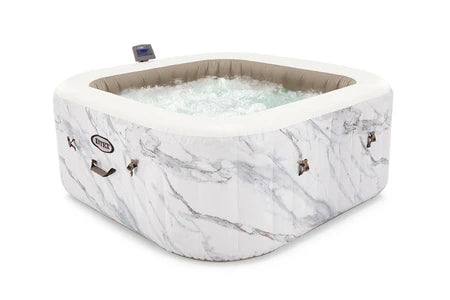 Spa Gonflable Intex Spa Gonflable Purespa Calacatta Carré Bulles 4 Places - Intex