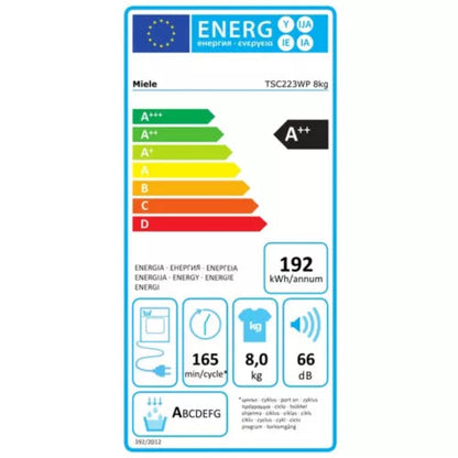 Sèche linge pompe à chaleur MIELE TSC 223