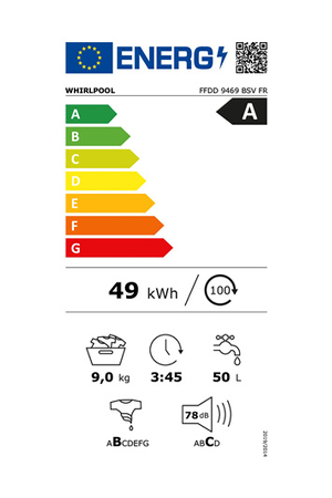 Lave-Linge Hublot Whirlpool Ffdd9469bsvfr