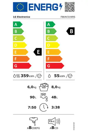 Lave-linge séchant LG F864V31WRS