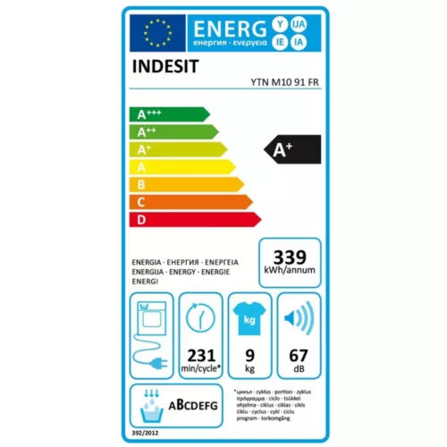 Sèche linge pompe à chaleur INDESIT YTNM1091FR