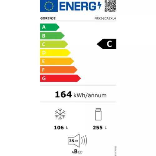 Réfrigérateur combiné GORENJE NRK62CA2XL4