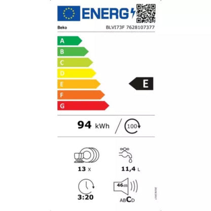 Lave vaisselle encastrable BEKO BLVI73F